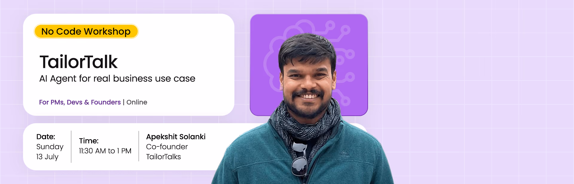 AI Agent Talk and Meetup by Capabl.in with TailorTalk Cofounder Apekshit Solanki
