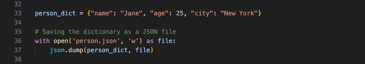 writing JSON to a file: how to save JSON data in Python