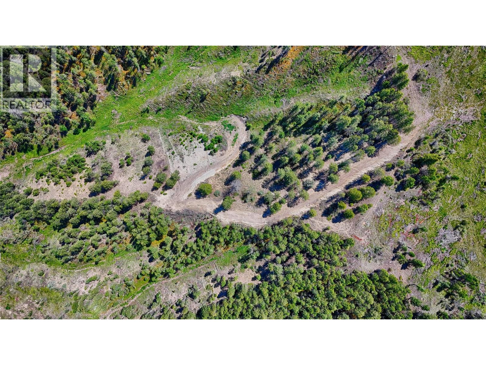 Aerial shot of the temporary access road to the upper bench