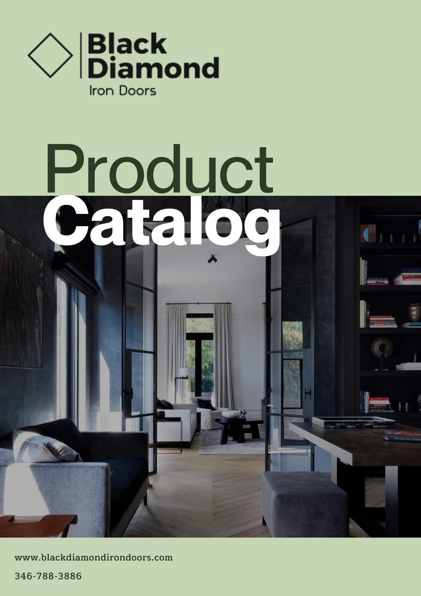 Black Diamond Iron Doors product catalog cover design by CBA Culture