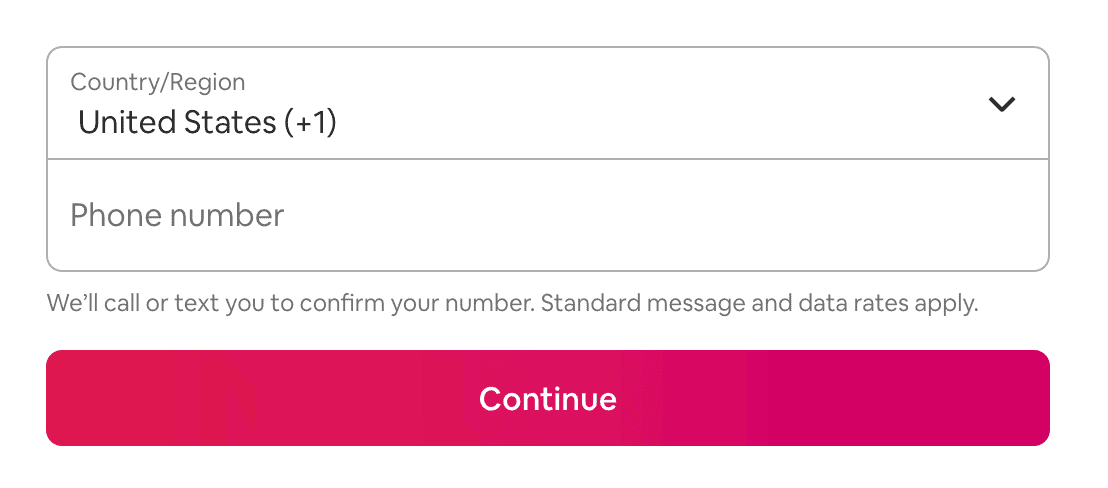 airbnb number submission form
