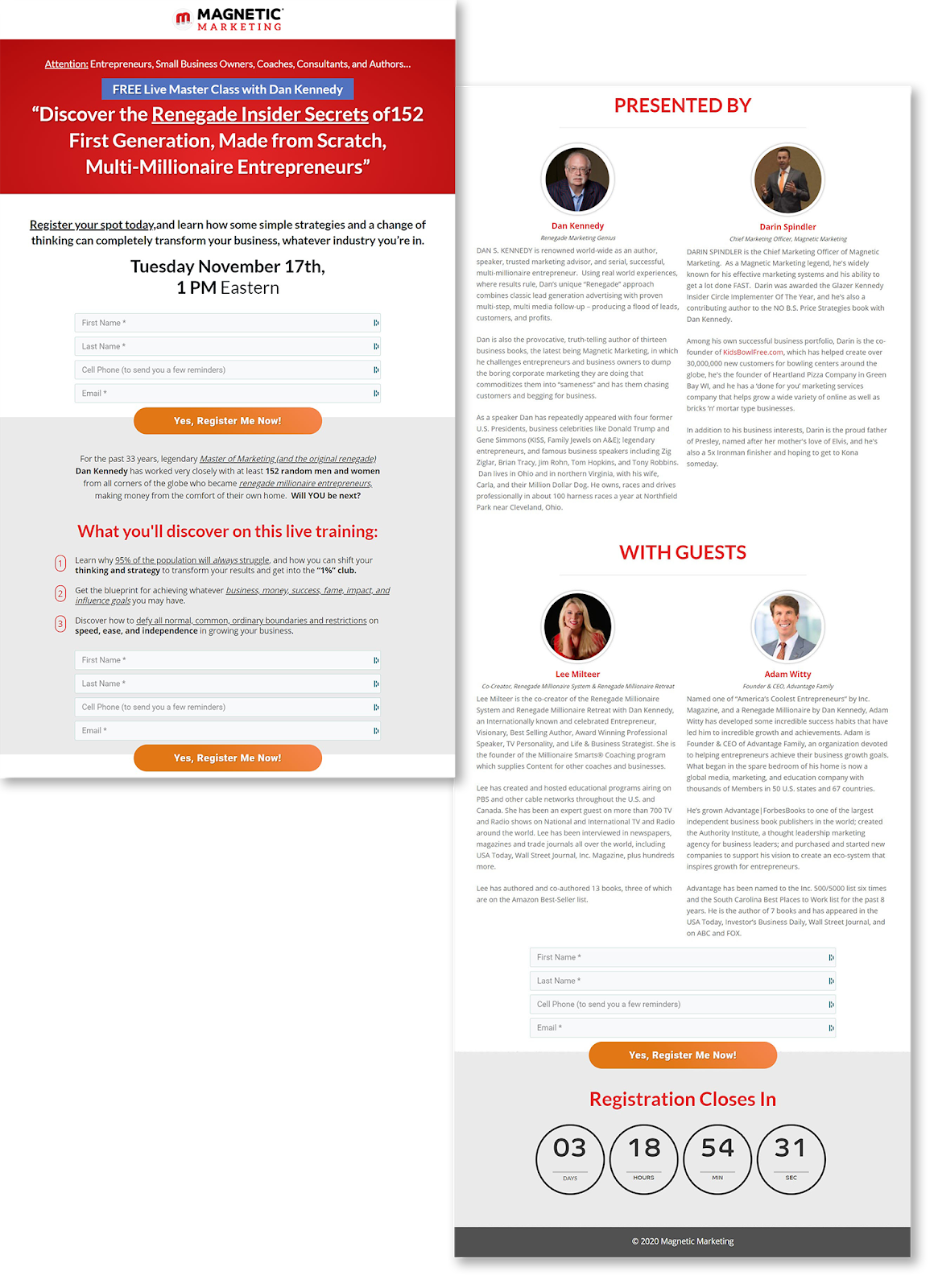 magnetic marketing landing page