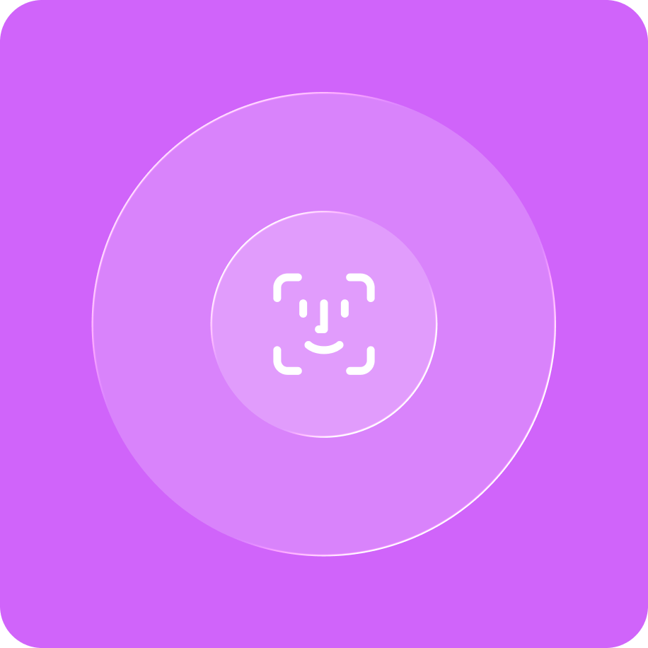 Icon representing KittyCard's built-in biometric security and two-step authentication, keeping shared account data safe and encrypted
