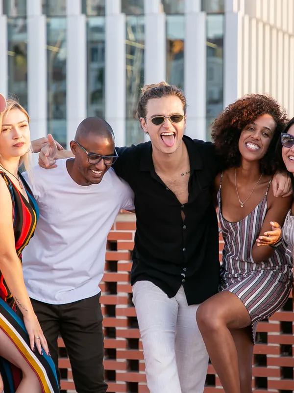 Friends at a festival