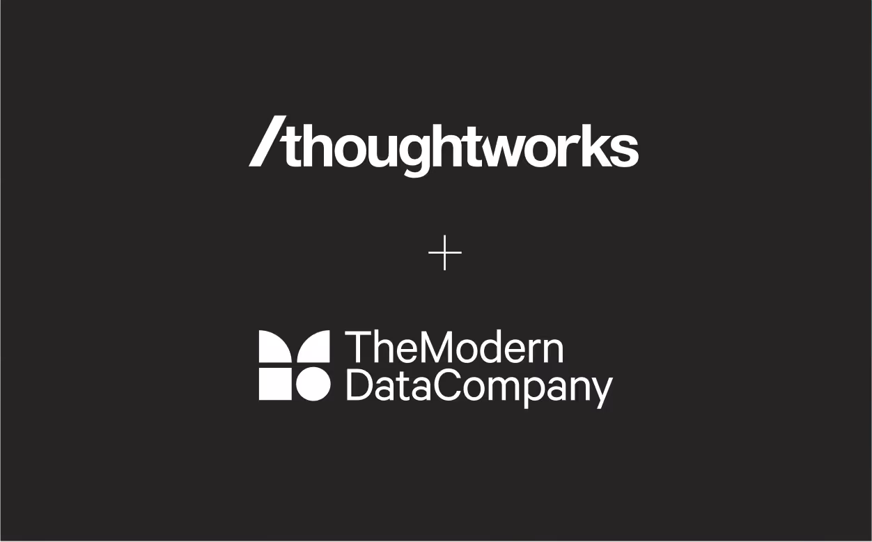 Logo of Thoughtworks - Modern Data Company partner.