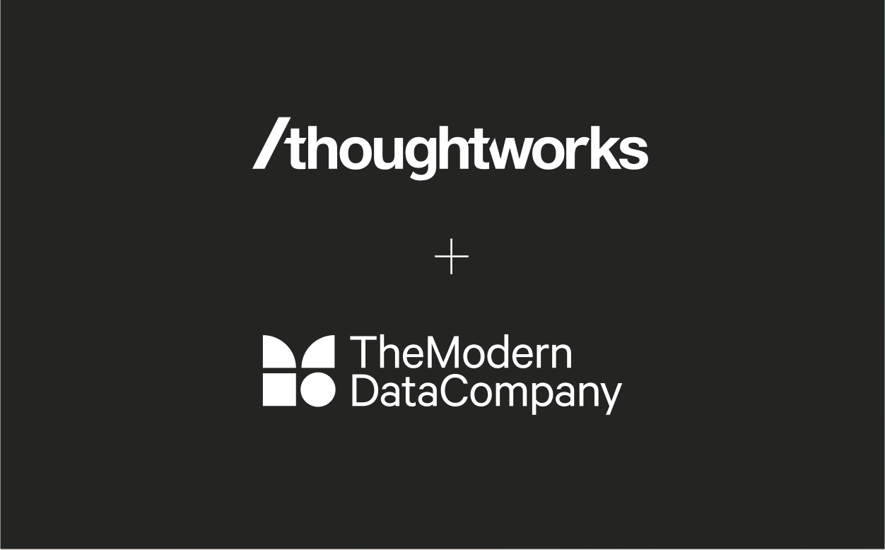 Logo of Thoughtworks - Modern Data Company partner.