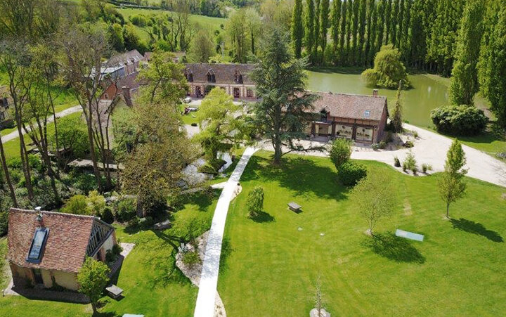 Vue aérienne du Moulin de la Forge, idéal pour un événement d'entreprise