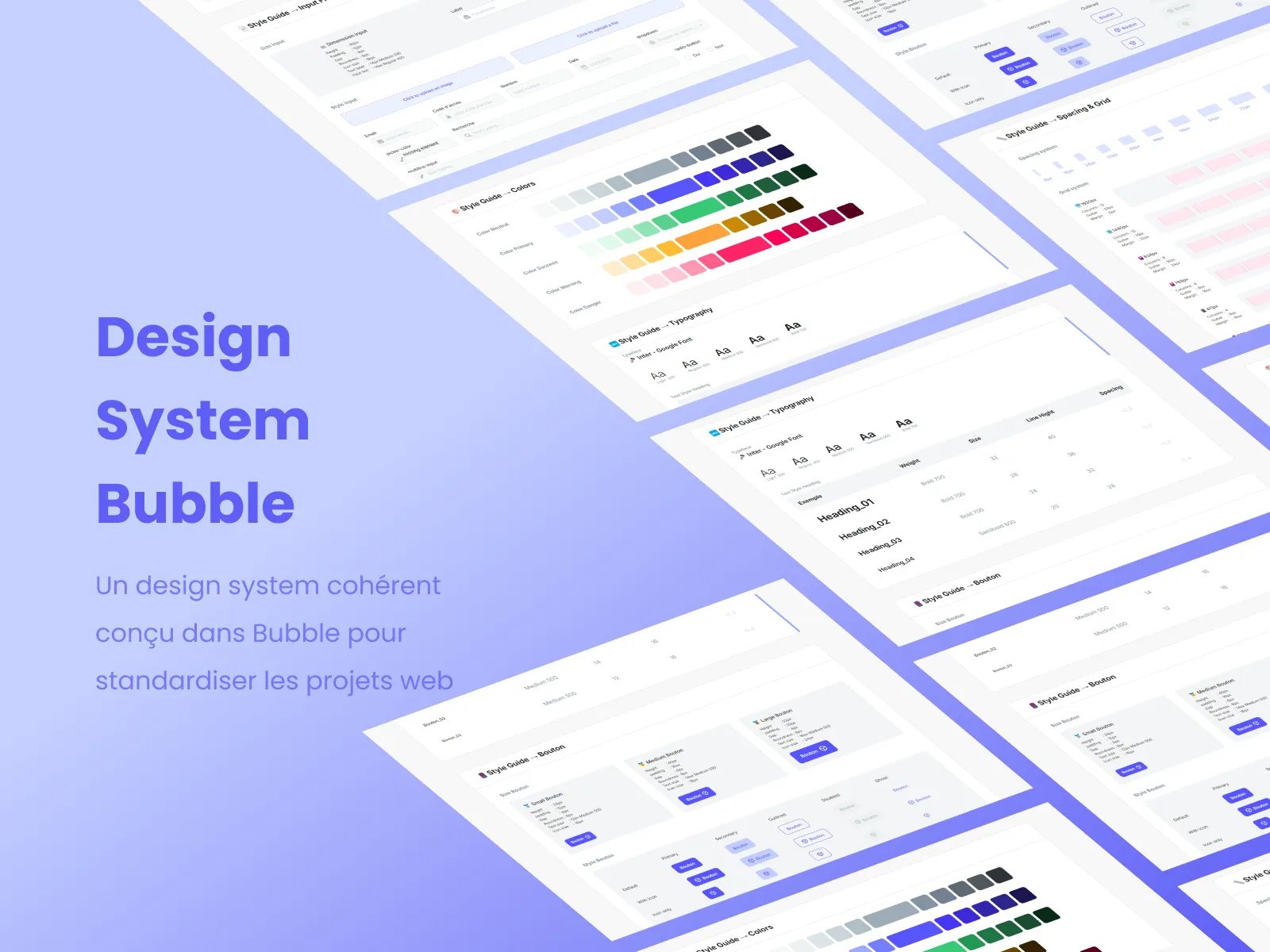 Création d’un design système complet et personnalisable, conçu sur Figma et développé sur Bubble, pour standardiser le design des projets web de Scallap.fr. Cette solution inclut une One Page interactive regroupant les principaux composants et normes de design à suivre pour chaque site ou application web.