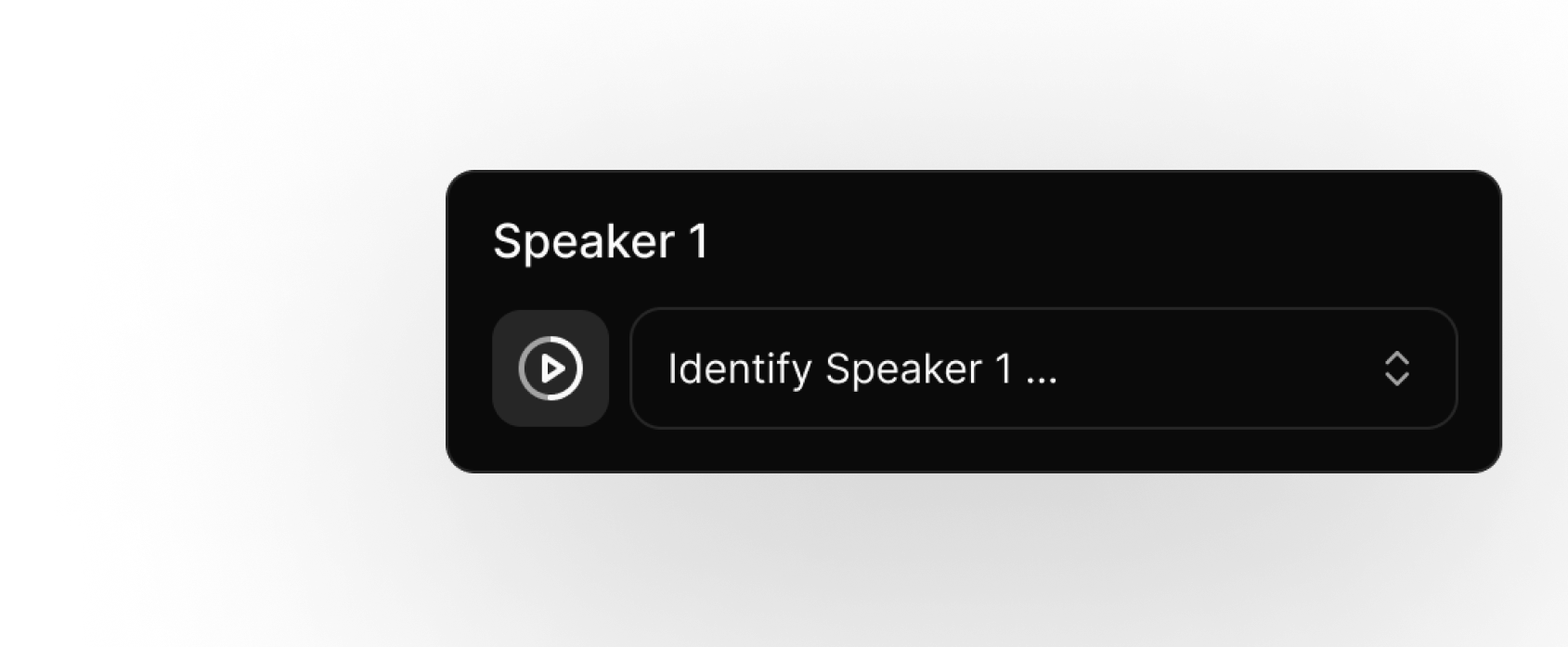 Mock up of AI speaker recognition in Jamie - an AI note taker