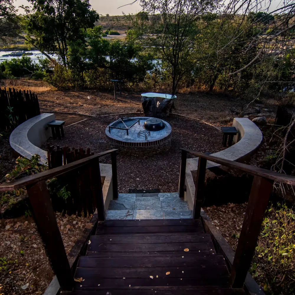 Outside area of a lodge in the Mjejane Game Reserve