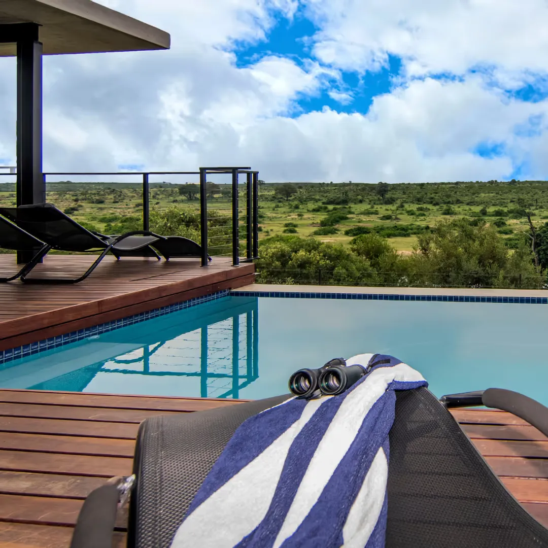 Outside area of a lodge in the Mjejane Game Reserve
