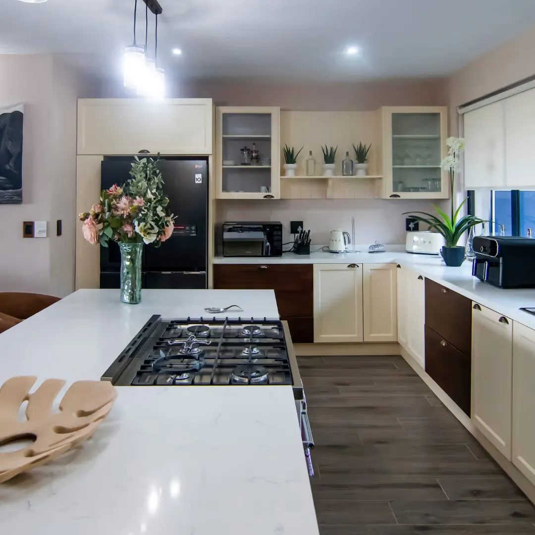 Kitchen in a self catering lodge in the Mjejane Game Reserve