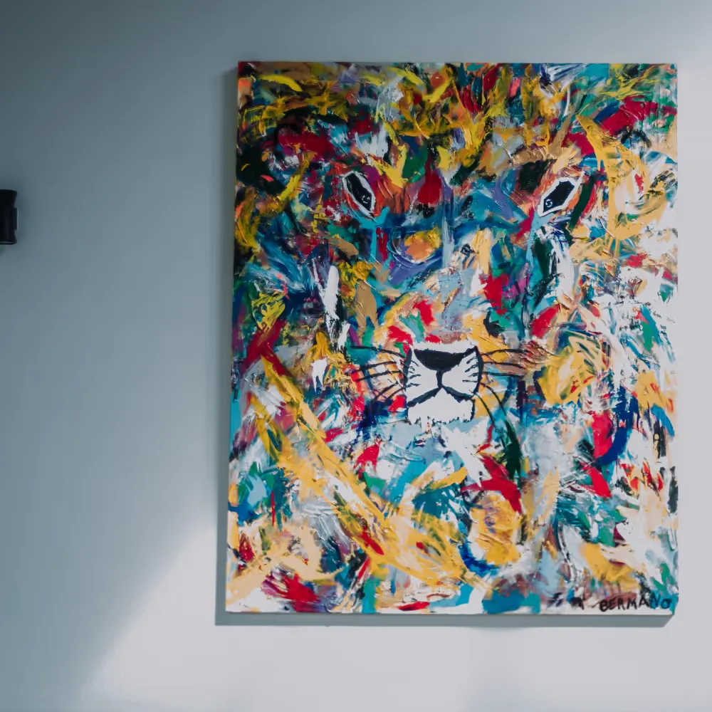 Inside area of a lodge in the Mjejane Game Reserve