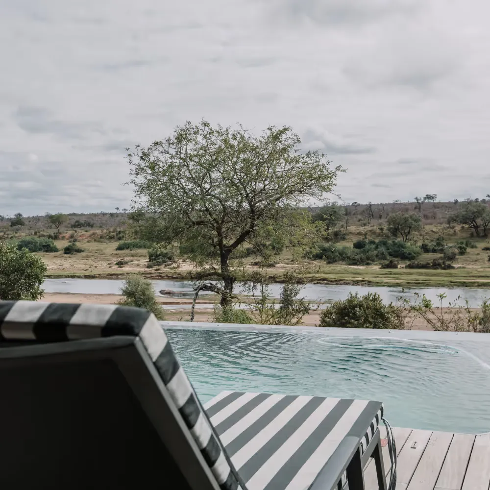 Outside area of a lodge in the Mjejane Game Reserve