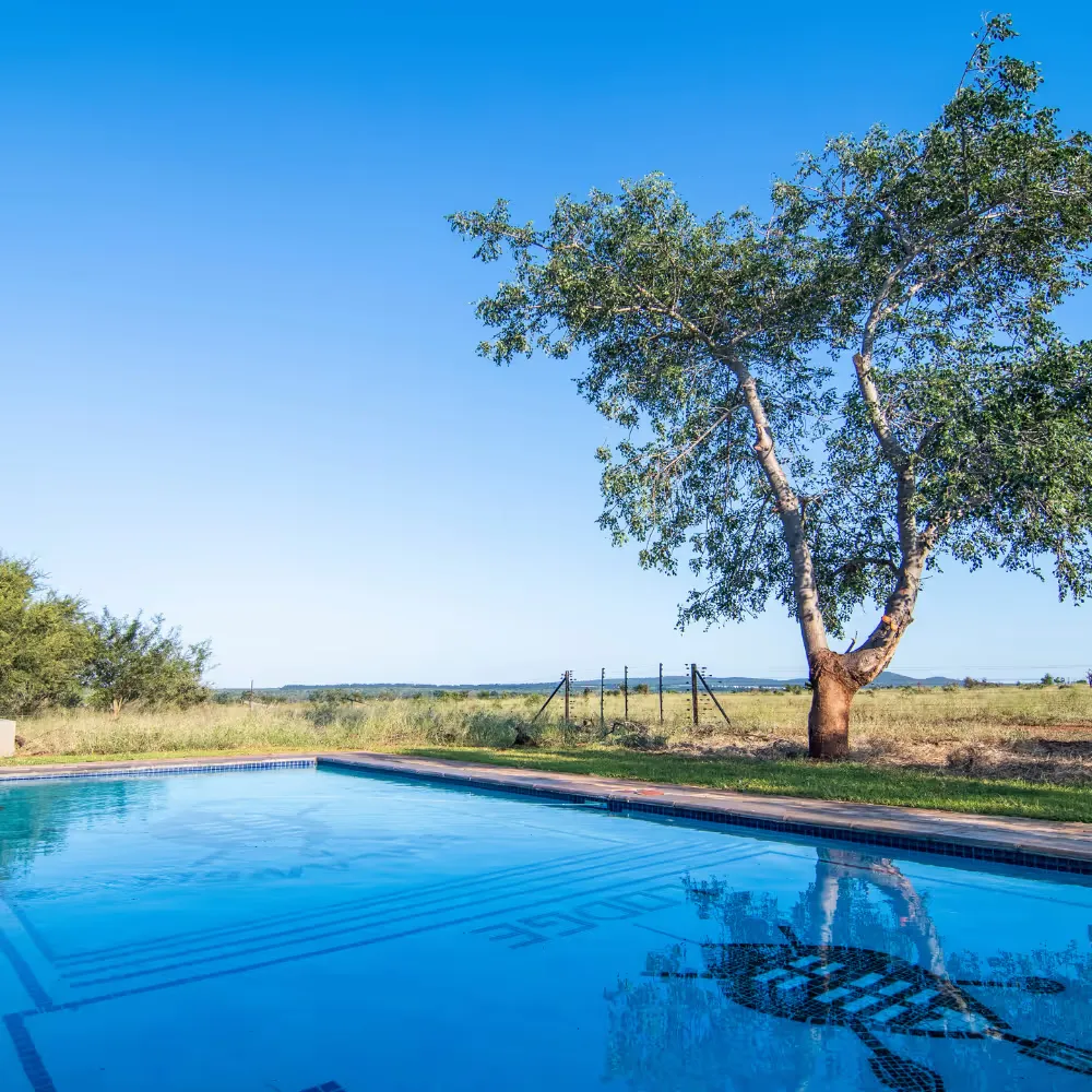 Outside area of a lodge in the Mjejane Game Reserve