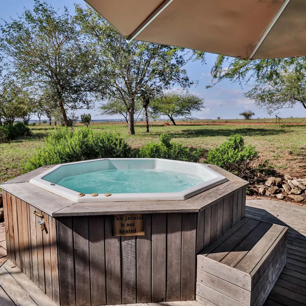 Outside area of a lodge in the Mjejane Game Reserve