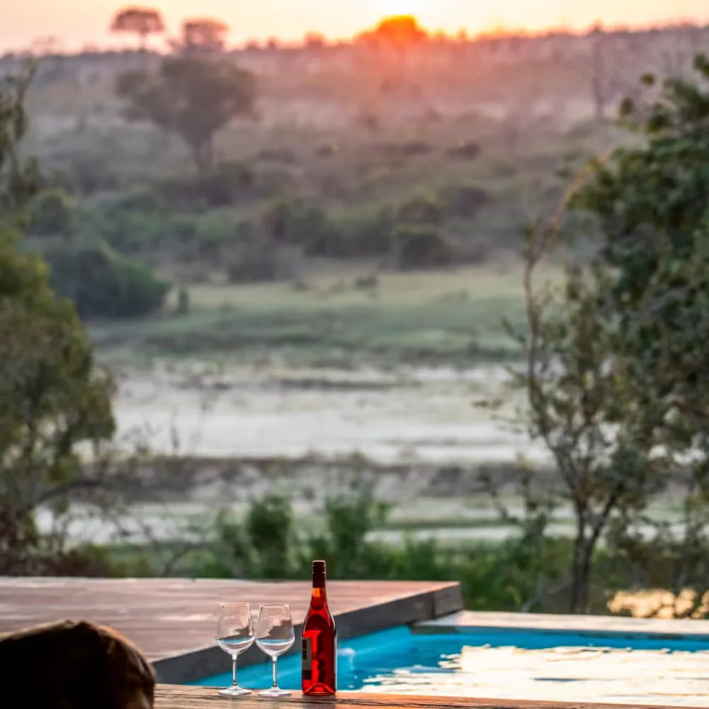 Outside area of a lodge in the Mjejane Game Reserve