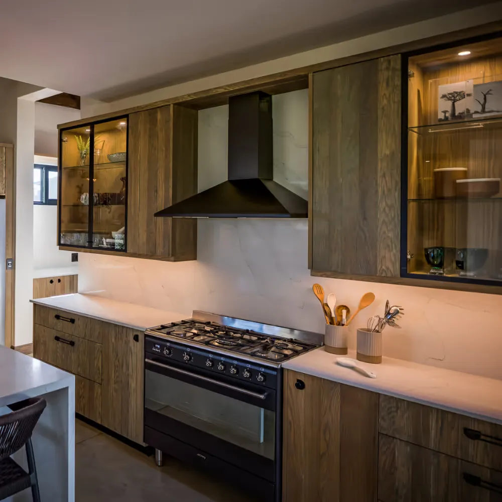Kitchen in a self catering lodge in the Mjejane Game Reserve