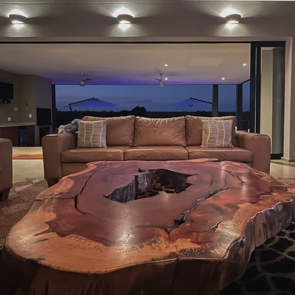 Inside area of a lodge in the Mjejane Game Reserve