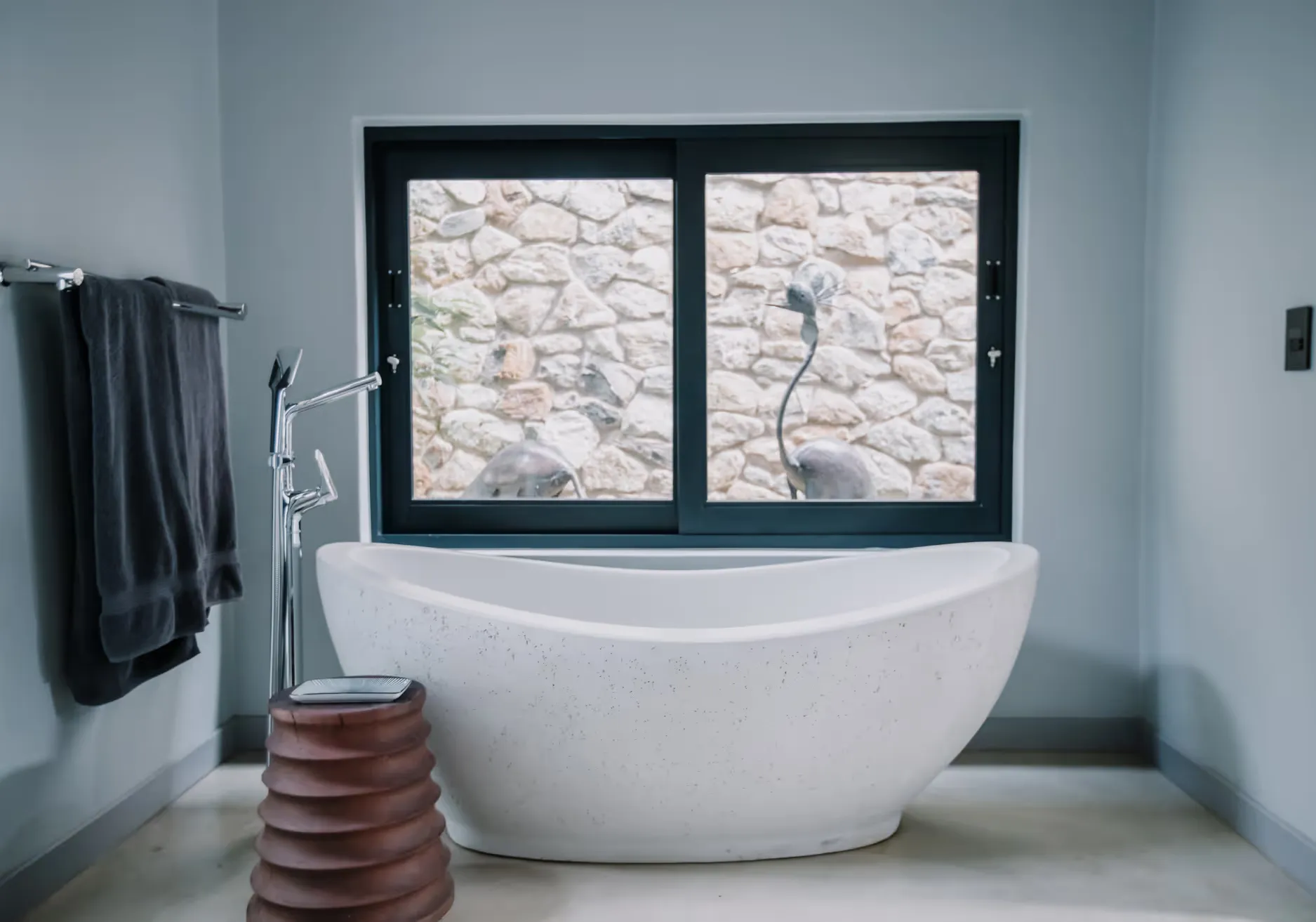 Bedroom of Self Catering Lodge in the Mjejane Game Reserve