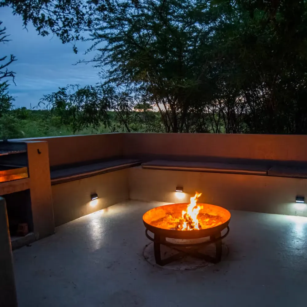 Outside area of a lodge in the Mjejane Game Reserve
