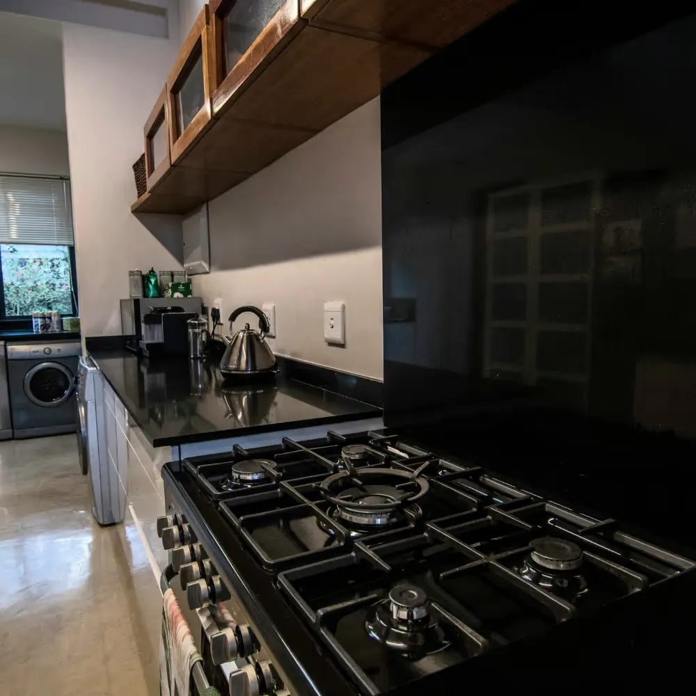 Kitchen in a self catering lodge in the Mjejane Game Reserve