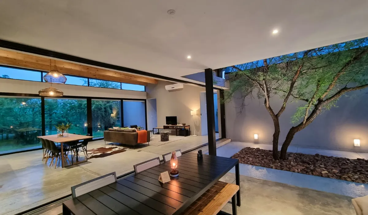 Interior photos of lodges in the Mjejane Game Reserve