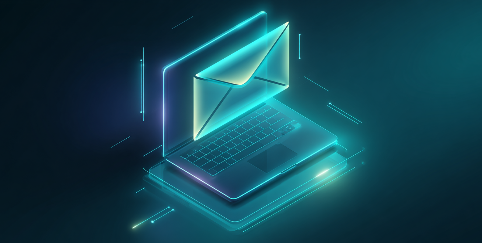 Illustration of a laptop with an email letter