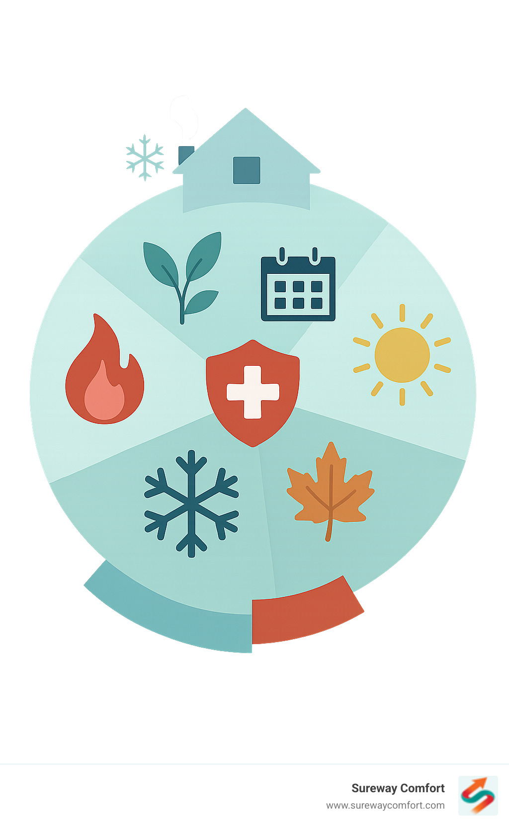 Annual HVAC maintenance cycle showing seasonal heating and cooling needs, emergency services availability, and typical service schedules for Mt. Lebanon homeowners throughout the year - hvac services mt lebanon infographic Annual HVAC maintenance cycle showing seasonal heating and cooling needs, emergency services availability, and typical service schedules for Mt. Lebanon homeowners throughout the year - hvac services mt lebanon infographic