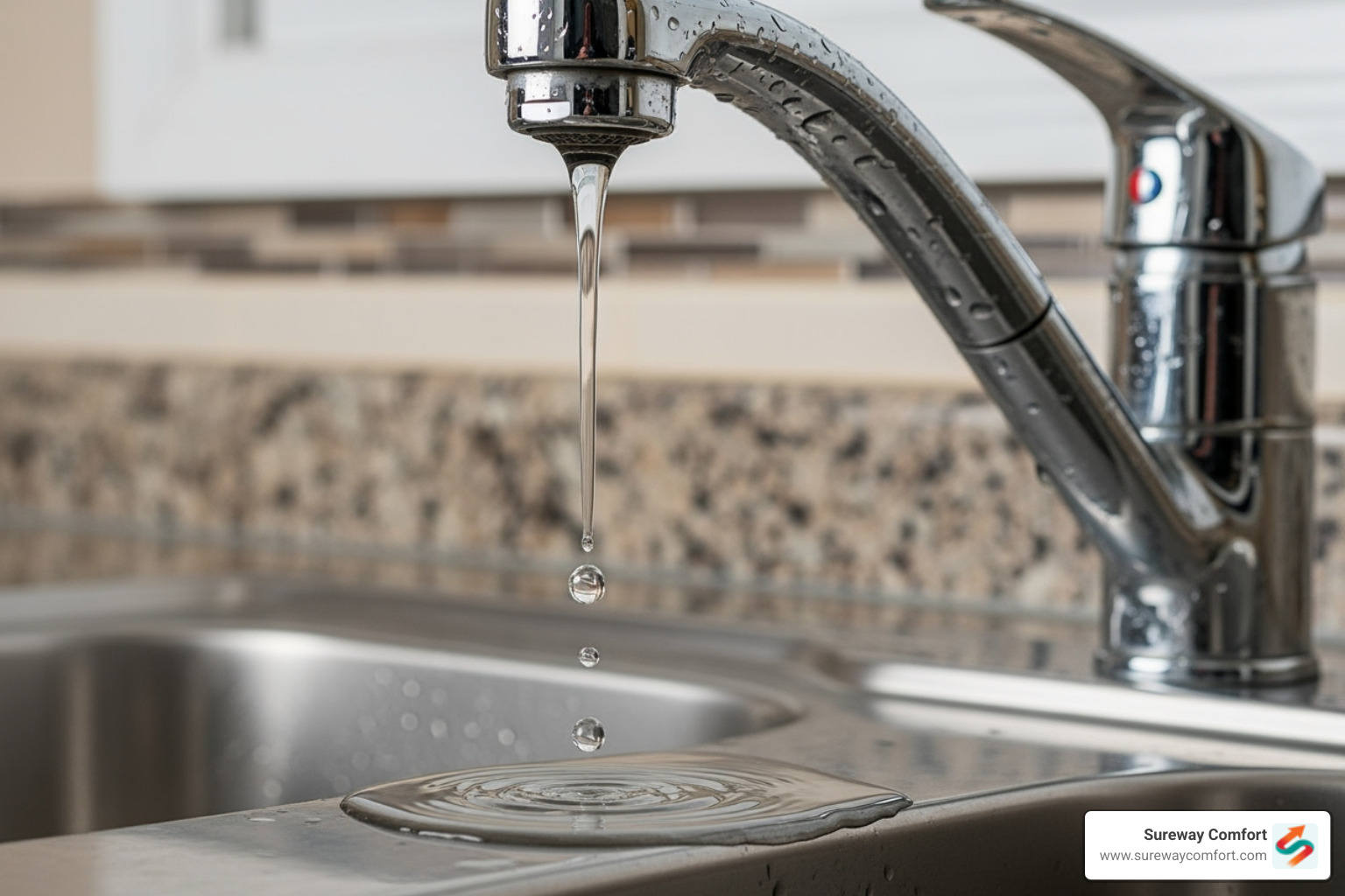 kitchen faucet with slow trickle - frozen pipe repair