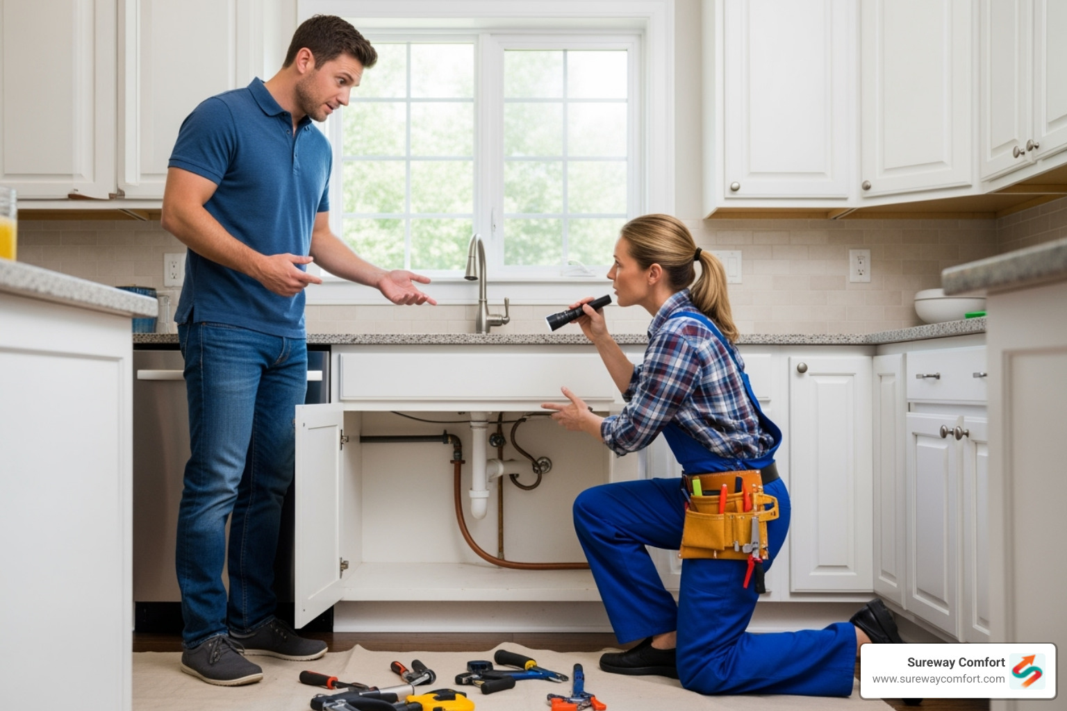 homeowner speaking with plumber - plumber bethel park homeowner speaking with plumber - plumber bethel park