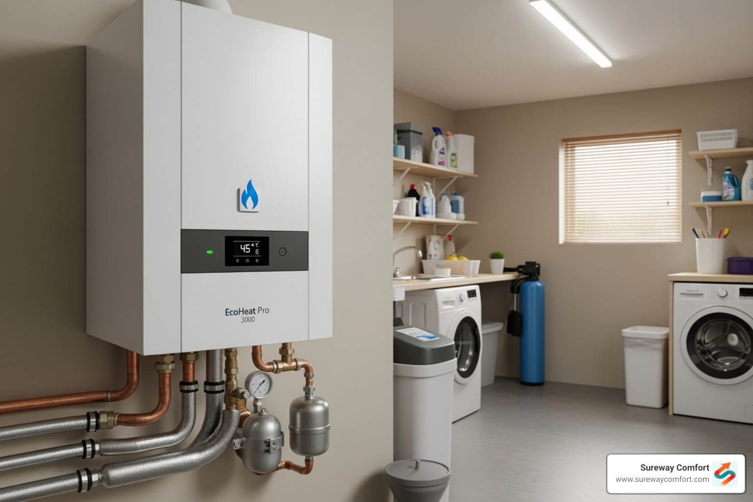 Image of a modern high-efficiency boiler - Boiler repair Bethel Park