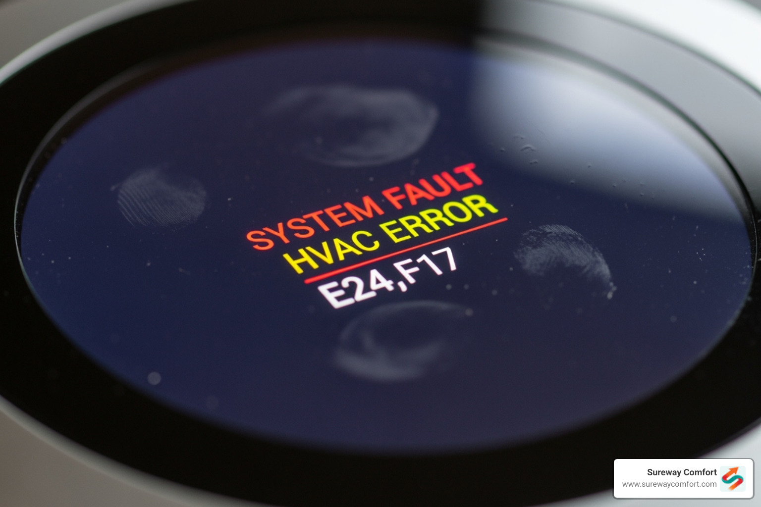 Thermostat error message - hvac diagnostic service
