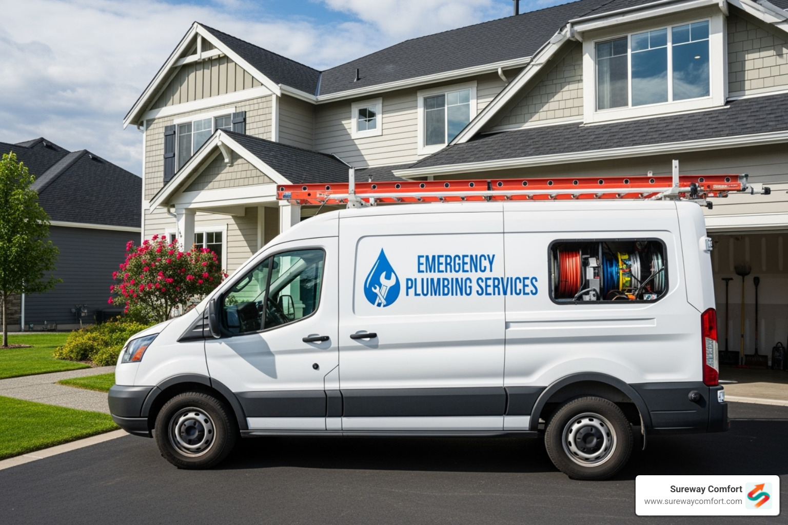 Professional plumber's service van - drain cleaning canonsburg