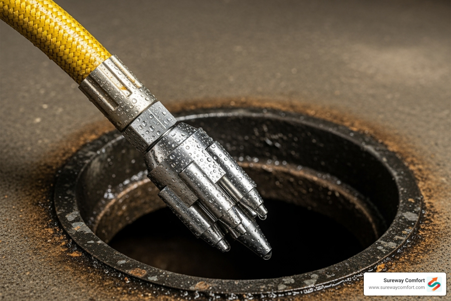 Hydro jetting hose with specialized nozzle being inserted into a drain - Hydro jetting Canonsburg Hydro jetting hose with specialized nozzle being inserted into a drain - Hydro jetting Canonsburg