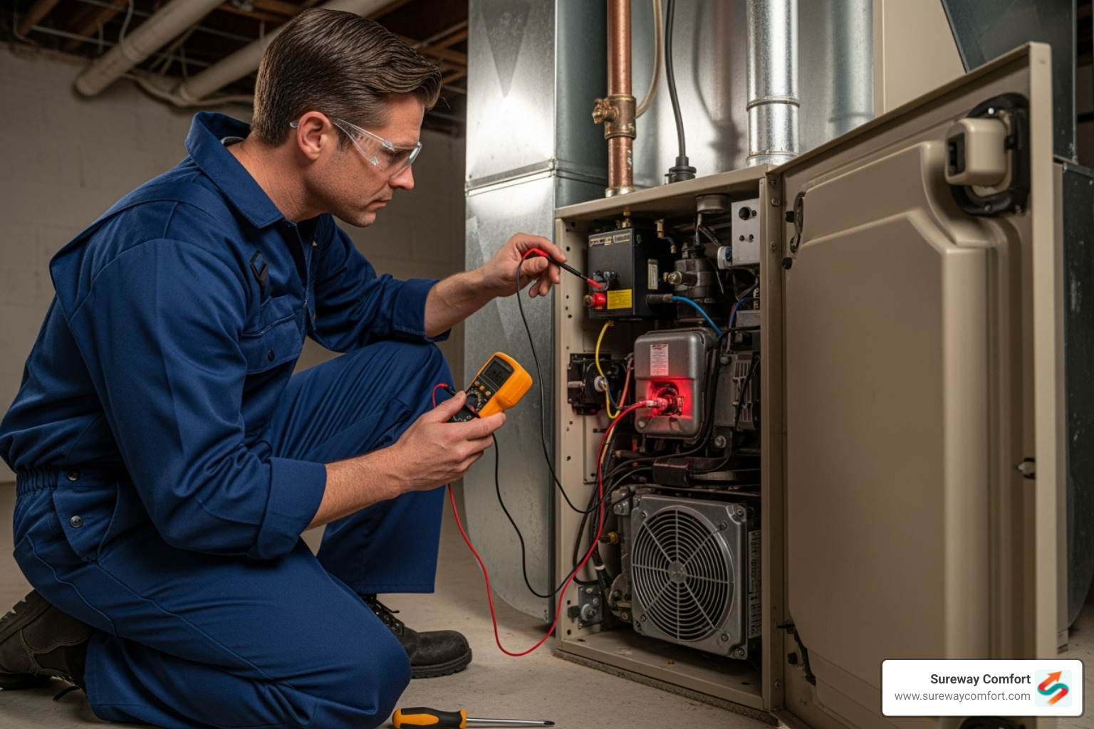 technician inspecting gas furnace - furnace repair canonsburg pa technician inspecting gas furnace - furnace repair canonsburg pa
