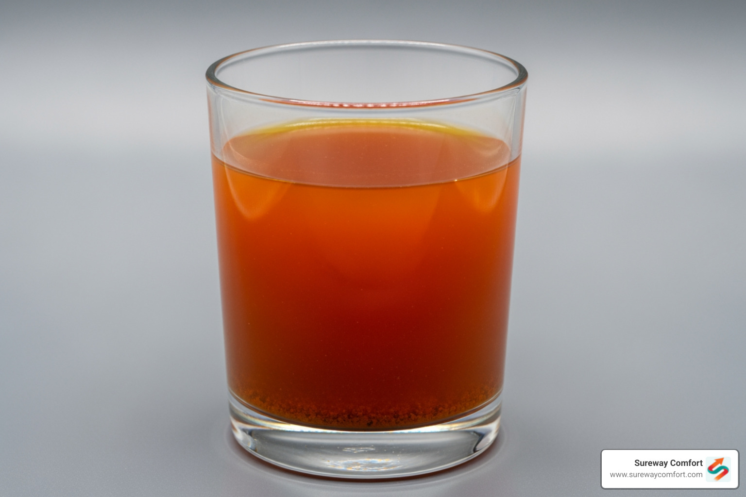 discolored water in a glass - water heater repair bethel park pa