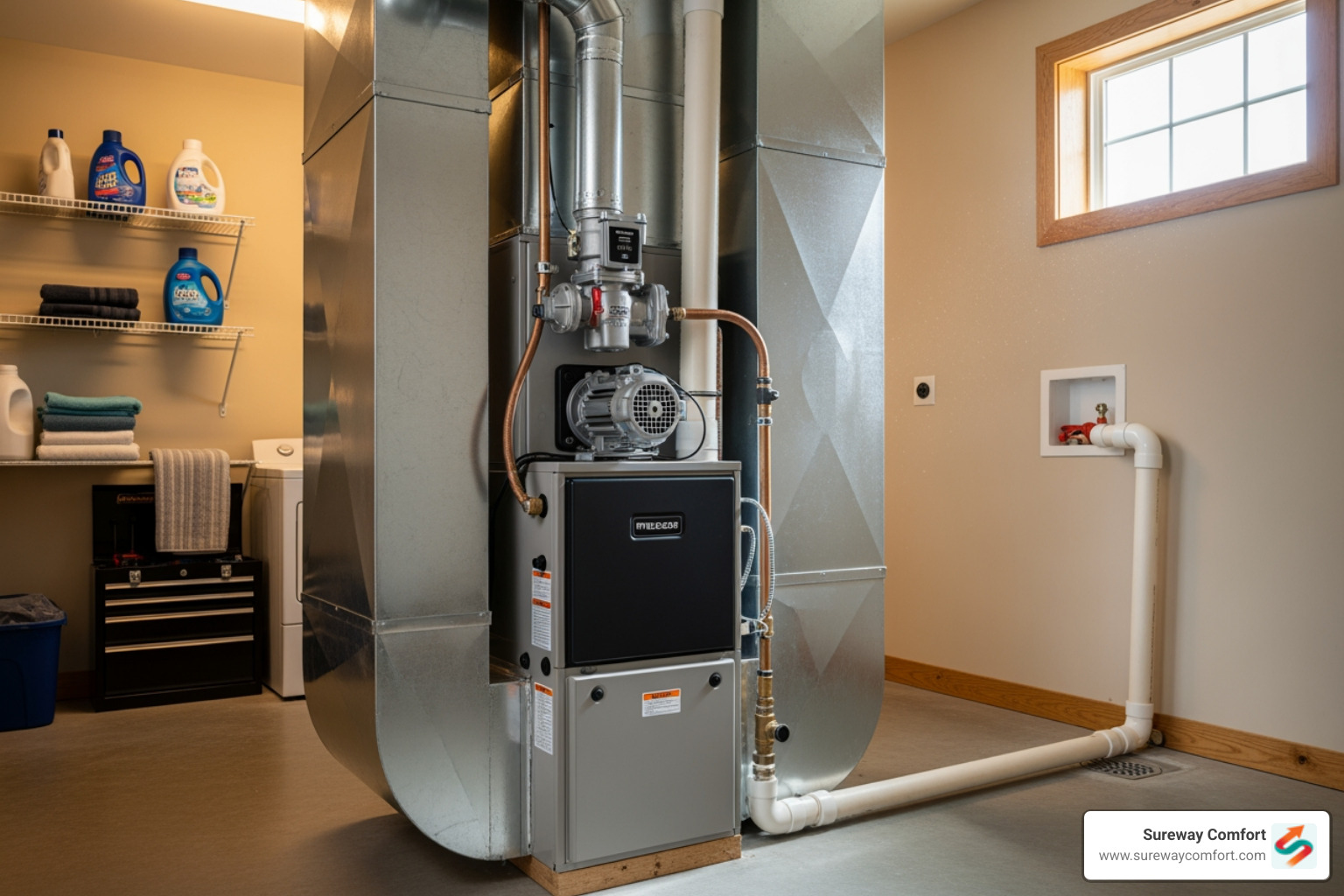 Clean, well-maintained furnace system - furnace repair bethel park pa