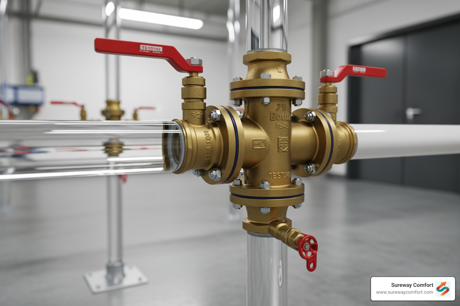 Infographic showing how backflow occurs through cross-connections: clean water supply flowing through pipes, pressure drop event causing reversal, contaminated water from lawn irrigation or industrial systems flowing backward through backflow preventer into drinking water line, with arrows indicating normal flow versus contaminated backflow - how much does a backflow test cost Infographic showing how backflow occurs through cross-connections: clean water supply flowing through pipes, pressure drop event causing reversal, contaminated water from lawn irrigation or industrial systems flowing backward through backflow preventer into drinking water line, with arrows indicating normal flow versus contaminated backflow - how much does a backflow test cost