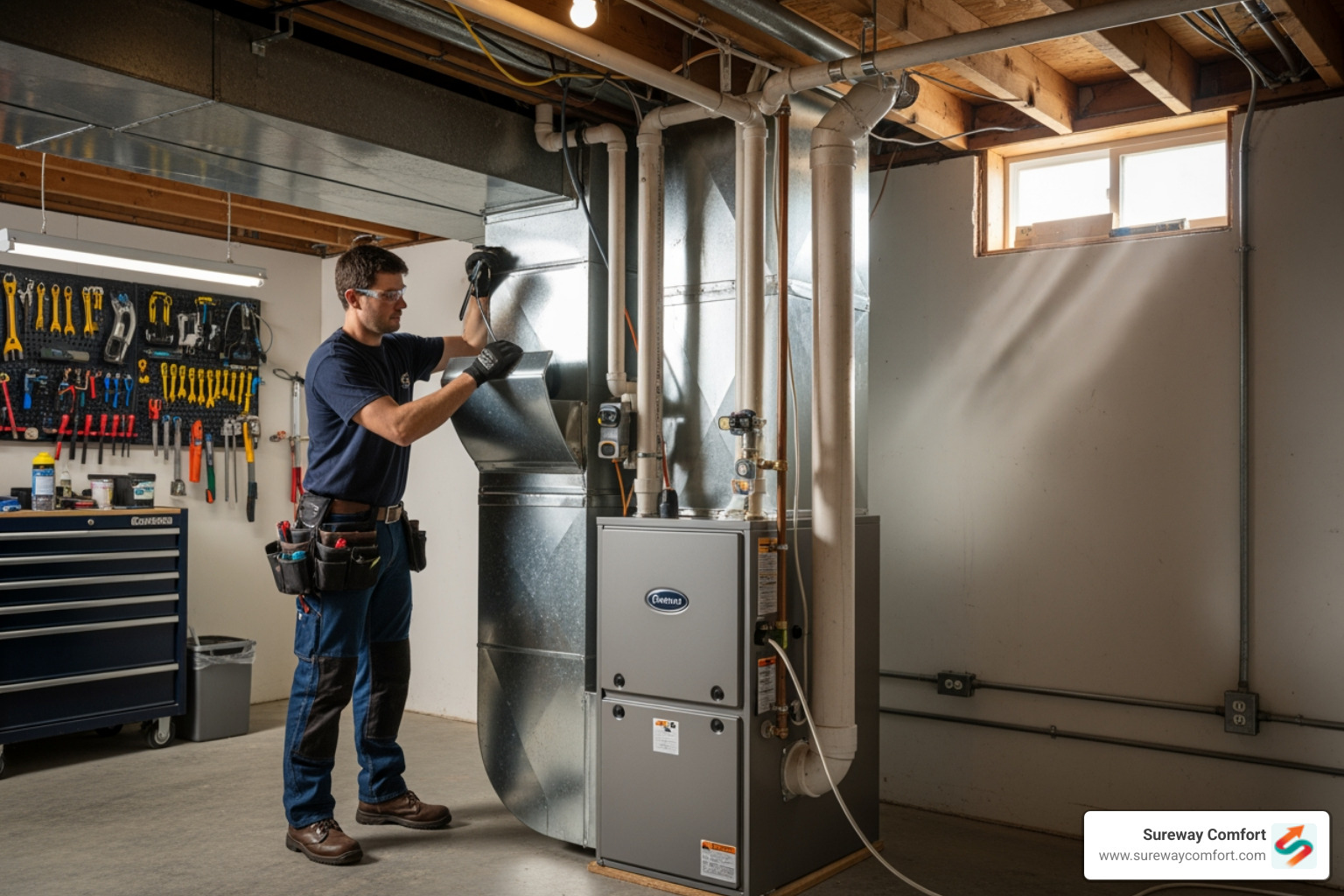 Infographic showing the 5 essential steps to choosing a heating installer: verify licensing and insurance, check local reviews and experience, compare system options and efficiency ratings, confirm warranty coverage and post-installation support, and get multiple written estimates - best heating installation in bethel park, pa