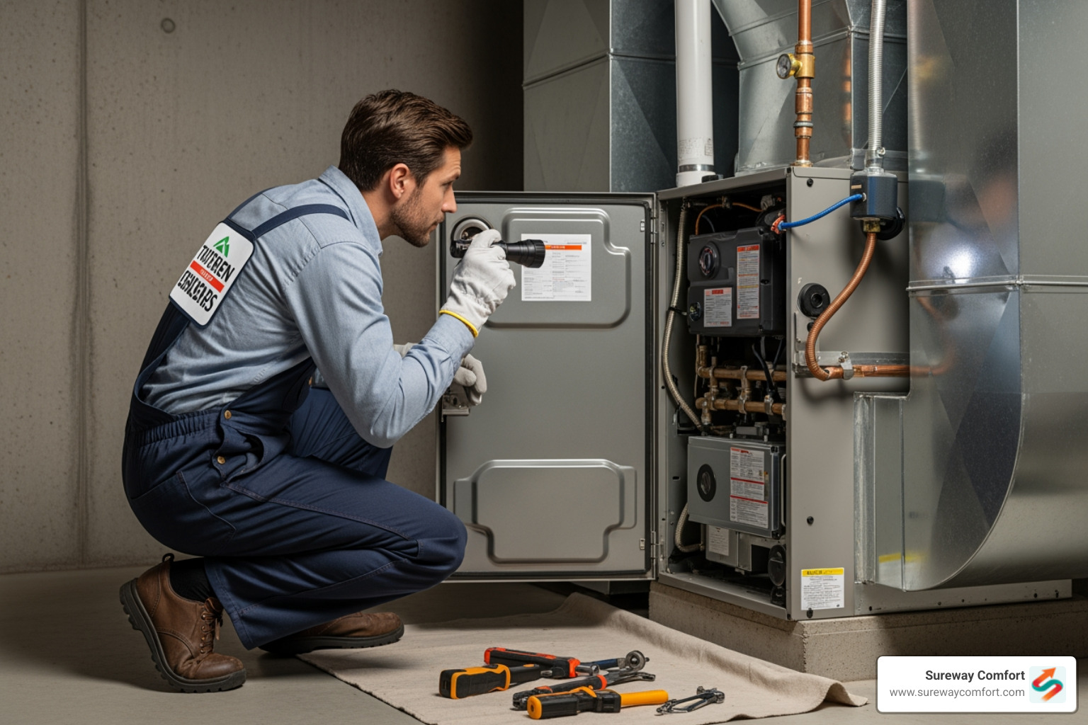 Infographic showing three key benefits of annual furnace maintenance: 30% improvement in energy efficiency leading to lower utility bills, prevention of 85% of major breakdowns saving money on annual repair costs, and extended system lifespan from 10-12 years to 15-20 years with proper care - furnace maintenance company in bridgeville, pa Infographic showing three key benefits of annual furnace maintenance: 30% improvement in energy efficiency leading to lower utility bills, prevention of 85% of major breakdowns saving money on annual repair costs, and extended system lifespan from 10-12 years to 15-20 years with proper care - furnace maintenance company in bridgeville, pa