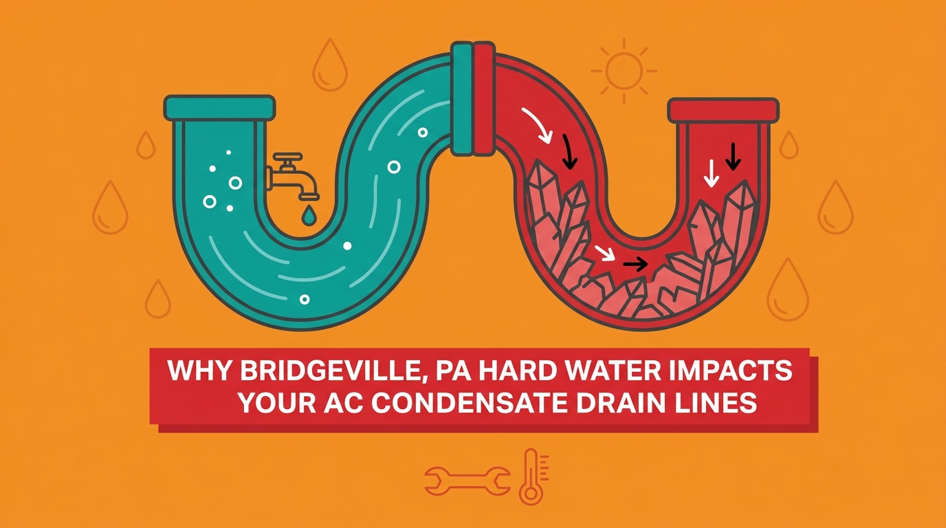 How Bridgeville's Hard Water Impacts Your AC Condensate Drain Lines