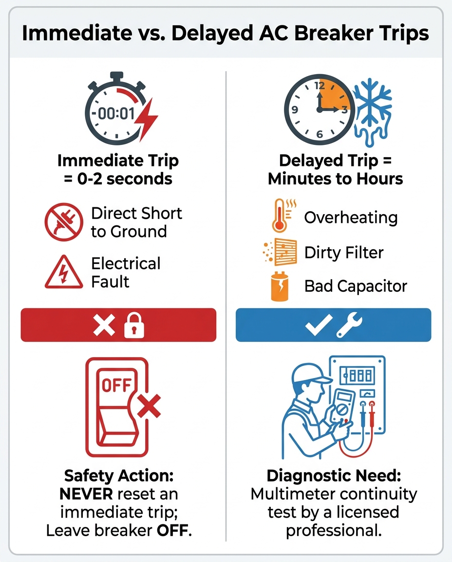 Immediate vs. Delayed AC Breaker Trips