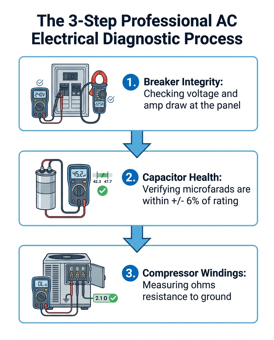 The 3-Step Professional AC Electrical Diagnostic Process