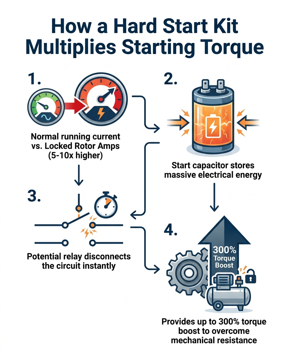 How a Hard Start Kit Multiplies Starting Torque