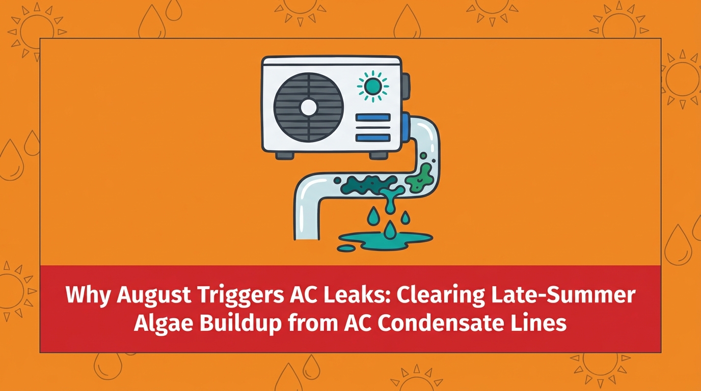 Clearing Late-Summer Algae Buildup from AC Condensate Lines