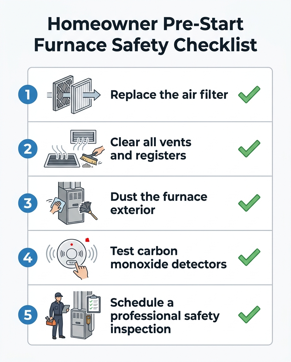 Homeowner Pre-Start Furnace Safety Checklist