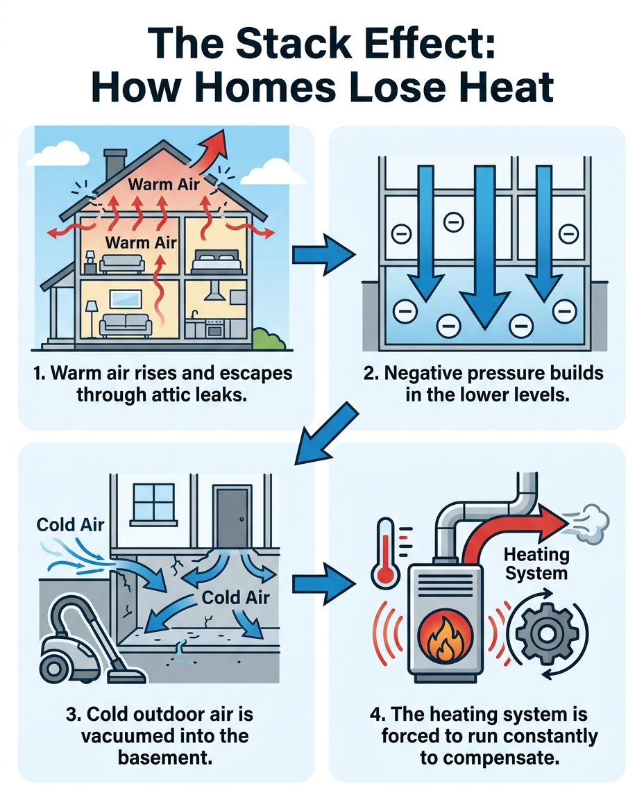 The Stack Effect: How Homes Lose Heat