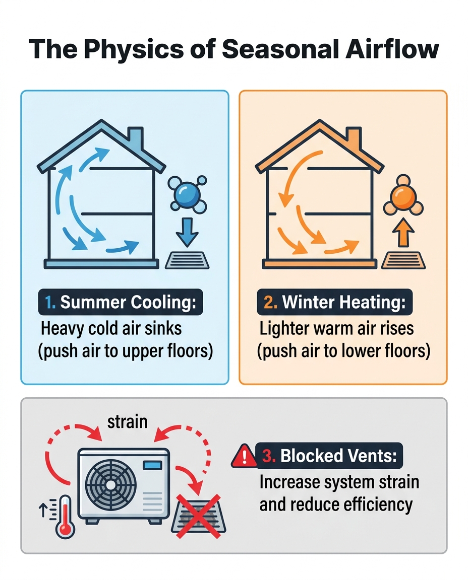 The Physics of Seasonal Airflow