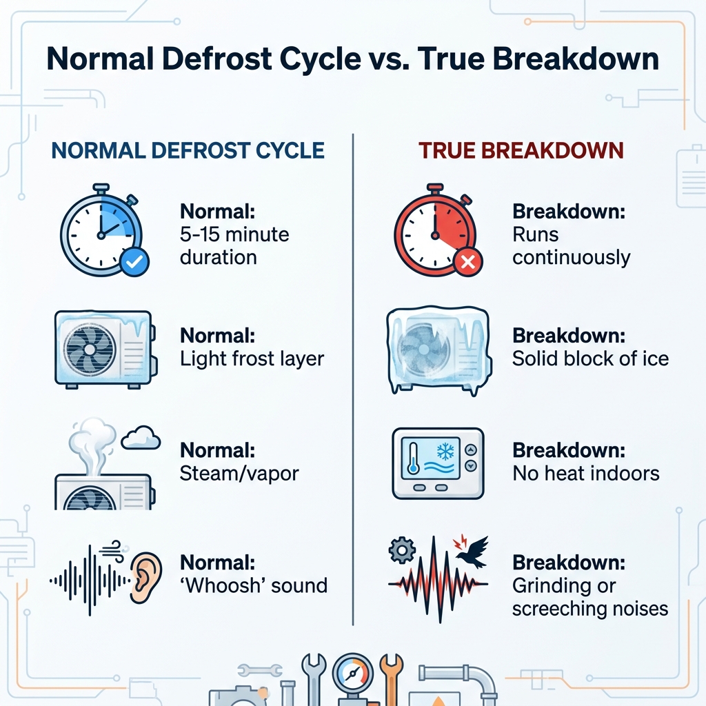 Normal Defrost Cycle vs. True Breakdown